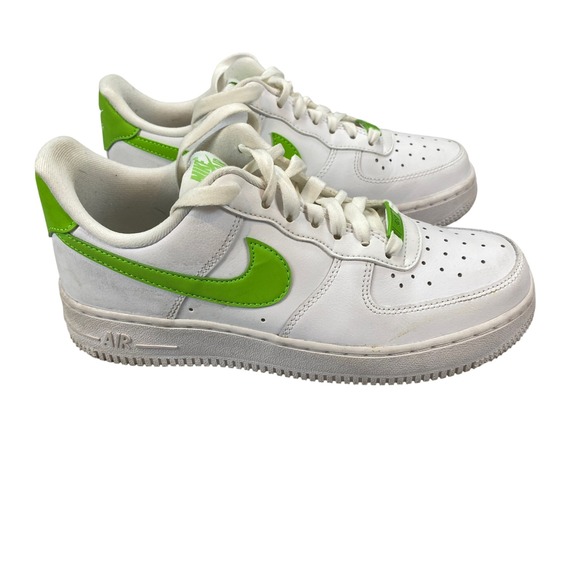 Nike Shoes - Nike Air Force 1 Low White Action Green Womens Size 6 Sneakers